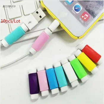 10Pcs USB кабел протектор спестител, зареждане на данни линия защитни ръкави зарядно кабел протектор за iPhone Huawei USB кабел