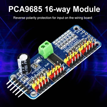 16 канален модул PCA9685 PWM / серво драйвер модул 12-битов щит платка 40-1000Hz I2C интерфейс 5-10V DIY комплект