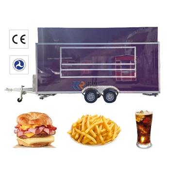 2023 Сладолед храна ремарке камион кухня пица барбекю напълно оборудван сладолед кафе бързо хранене камион за продажба