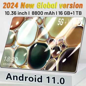2024 Глобална версия 10.36 инча Нов таблет Android 16GB 1TB мрежа Android 11.0 таблет MTK6797 Wifi 8800 mAh 10 ядро