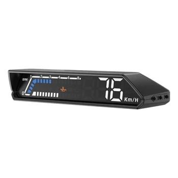 2024 Нов S100 Head-Up цифров дисплей Универсален брояч за напомняне за аларма Скоростомер Електроника Скоростен часовник Информация за пробега на автомобила