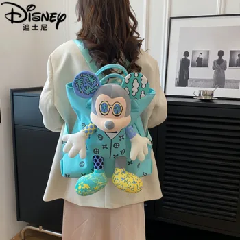 2024 Нова мода Disney Мики Маус сладък кукла раница модерен платно карикатура кукла Kawaii момиче раница