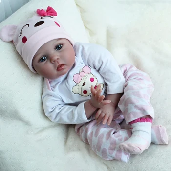 22 инча Реалистично преродено момиче кукла Lifelike новородено бебе кукла