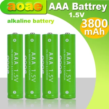 3800mAh AAA акумулаторна батерия 1.5V Ni-MH алкалност Батерия за часовници, мишки, компютри, играчки и т.н. aaa батерия + Безплатна доставка