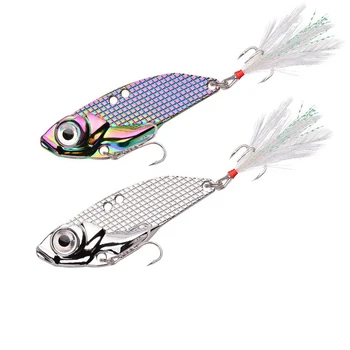 3PCS Metal VIB Blade Lures 3D Eyes Spoon Spinner Balancer Fishing Lure 5-20g Colorful Pesca Crankbait Hard Bait Риболовни принадлежности