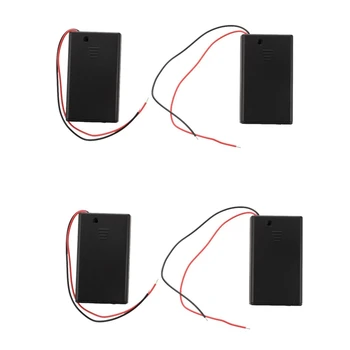 4 бр. 3 x AAA 4.5V кутия за държач на батерията Кабелен превключвател за включване / изключване W капак