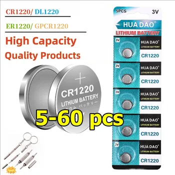 5-60pcs CR1220 3V Литиева батерия cr 1220 ECR1220 GP CR1220 5012LC високо качество за часовник за дистанционно управление с ключ за кола