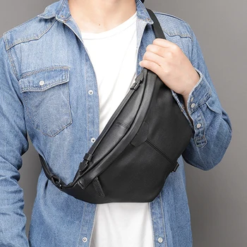 AETOO Кожени пътуващи бизнес пътуване двойна употреба гърдите чанта мъжки многофункционални прилив марка едно рамо чанта водоустойчив backpac