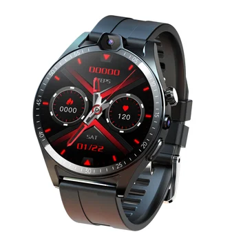 Ajeger 4G LTE Smart Watch Men 4GB+128GB Android 9 Smartwatch 1000 mAh Двойна камера Heartrate SIM карта слот GPS Wifi APP Изтегли