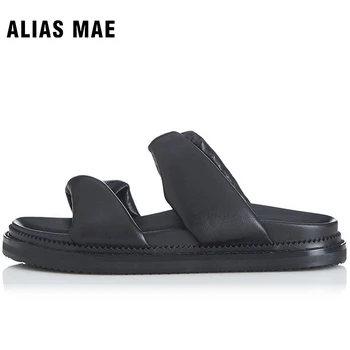 ALIAS MAE PARIS Топ дизайнер Pure Handmade New Women's Summer Fashion Leisure Luxury Genuine Leather Slippers