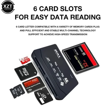 All In One Card Reader USB 2.0 SD Card Reader Adapter Поддръжка TF CF SD Mini SD SDHC MMC MS XD четец на карти с памет Writ Converter