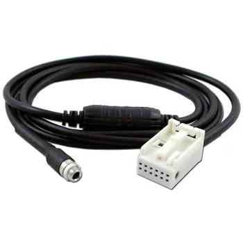 Audio Aux 3.5mm женски кабел за BMW E60 Aux Line In кабелен адаптер 12Pin конектор със съпротивление