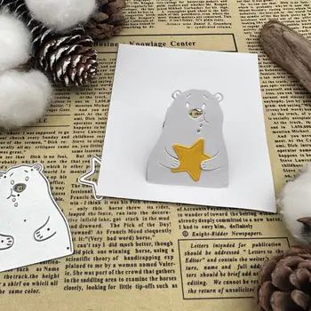 Bear Hug Cookies Щанци за рязане на метал Направи си сам албум за скрапбукинг Хартиени картички Декорация Занаяти Щамповане Щанцови разфасовки Ръчно изработени