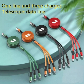 Car бързо зареждане мобилен телефон кабел за зареждане, подходящ за идея един L9 Max идея L7 / L8 флаш зареждане три в един USB кабел за данни