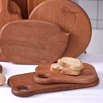 Creative Ebony масивна дъска за рязане на дърво Неправилна кухня дървени блокове за рязане пържола многофункционална дъска за хляб на едро