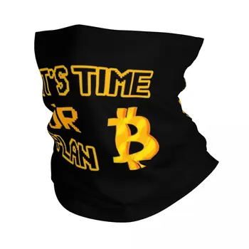 Cryptocurrency Време е за план Б Бандана врата капак отпечатани Bitcoin обвивка шал многофункционални шапки колоездене унисекс възрастен