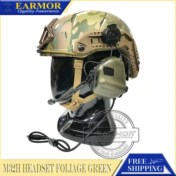 EARMOR M32H MOD4 Военна тактическа слушалка RAC Rail адаптер Комплект шумопотискащи авиационни комуникации Softair слушалки