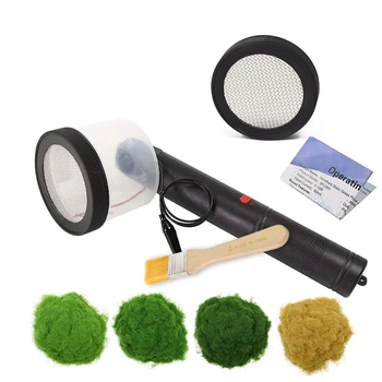 Flocking Kit Статичен апликатор за трева ABS мини флокинг машина с противоплъзгаща дръжка за DIY живописно моделиране пясъчна маса