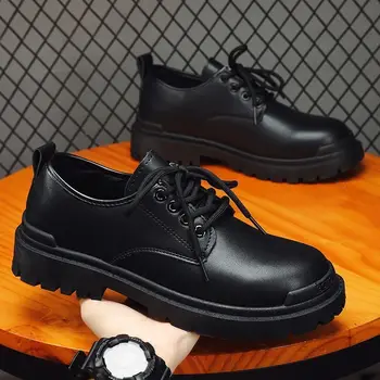 Martin ботуши мъжки обувки летни черни мъжки обувки от естествена кожа мъжки модерни работни обувки готвач обувки ежедневни модерни обувки