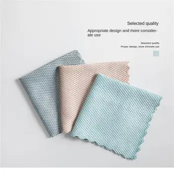 NanoScale Streak-Free Miracle почистващи кърпи за многократна употреба и премиващи се микрофибърни почистващи кърпи Домакински инструменти за почистване