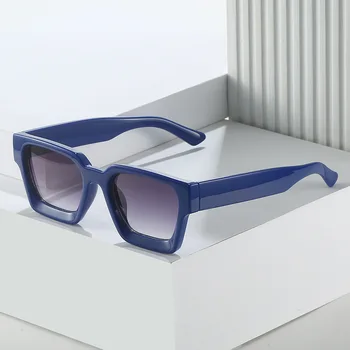 Oulylan мода реколта слънчеви очила жени марка дизайнер площад слънчеви очила 2023 нюанси UV400 тенденция очила мъже черно синьо огледало