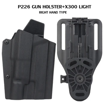 P226 пистолет кобур тактически IWB Kydex пистолет случай Airsoft X300 светлина носещи пистолет чанта капка крак кобур случай за лов