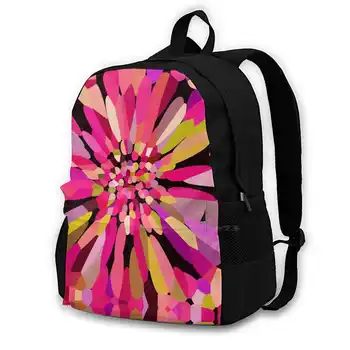 Pink Confetti Flower Travel Laptop Bagpack Модни чанти Цвете Розово Флорално Червено Лилаво Оранжево Зелено Лавандулово вино Черно