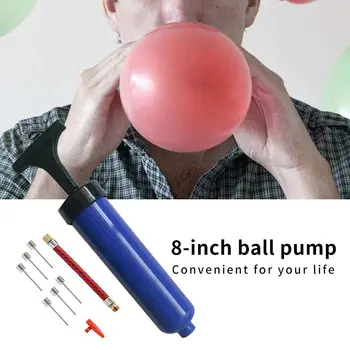 Portable 10pcs комплект футбол футбол балон волейбол надуваеми гъвкави маркуч въздушна помпа въздушна игла топка помпа инфлатор