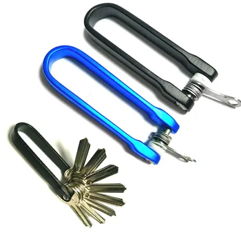 Portable 1PCS алуминиева сплав съхранение ключодържател клип ключове организатор твърд оксид U стил ключ клип множество ключови инструменти