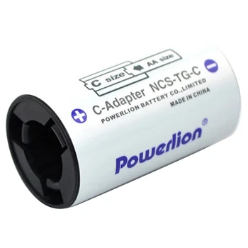 Powerlion C размер адаптери за батерии, AA до C размер батерия дистанционер конвертор случай употреба с AA батерии клетки - 4 пакет
