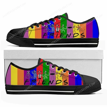Rainbow Friends Low Top Sneakers Cartoon Game Womens Mens Teenager Fashion High Quality Shoes Casual Tailor Made Canvas Sneaker