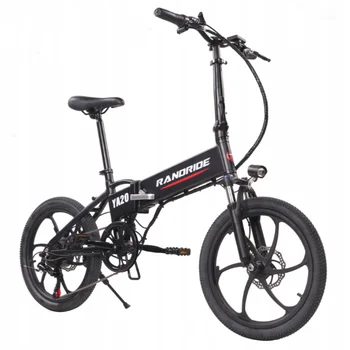 RANDRIDE YA20 Електрически велосипед 110KM 20 инчови гуми 500W 48V 12.8AH Електрически велосипед Сгъваема вилица за окачване
