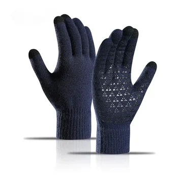 Rimiut плетени сензорни ръкавици за есен зима топло против хлъзгане подходящ за езда шофиране възрастни мъже жени зимни ръкавици