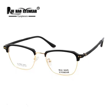 Rui Hao очила ретро очила рамка вежди дизайн оптична рамка мъже супер светлина Ultem очила рамки за очила 18134