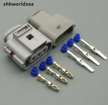 Shhworldsea 10Sets 3 пинов сензор за колянов вал за кола Plug Interface конектор за фар за мъгла За VW Jetta Passat 1J0 973 723 G 1J0973723G