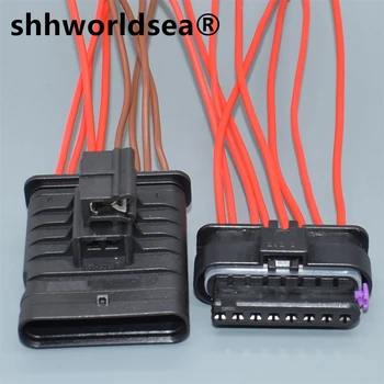 shhworldsea 8pin 1.0mm 872-555-521 1-1670920-1 8 пинов мъжки и женски проводник автоматичен щепсел за BMW Benz с тел harnss