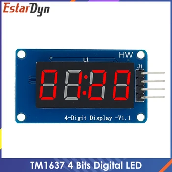 TM1637 4 бита цифров LED дисплей модул за arduino 7 сегмент 0.36Inch часовник RED анодна тръба четири сериен драйвер съвет пакет