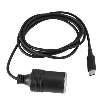 USB C PD 45W 15V/3A тип C мъжки към цигари Запалка гнездо женски конвертор адаптер кабел