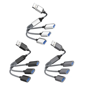 USB към USB 2.0 адаптер OTG кабел 3 в 1 USB 2.0 сплитер бързо зареждане