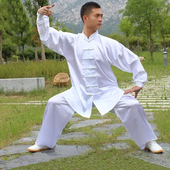 USHINE качество Тайчи униформа памук упражнение колан 6 цвята ушу кунгфу облекло за деца възрастни бойни изкуства крило чун костюм