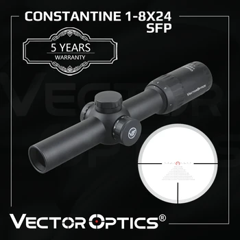 Vector Optics Constantine 1-8x24SFP Rifle Scope Sight IPX6 Широко зрително поле True 1xPower За ловно спортно състезание .338