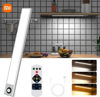 Xiaomi безжичен LED нощна светлина сензор за движение USB акумулаторна за кухненски шкаф Настолна лампа гардероб стълбищно осветление стая декор