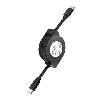 Y1UB USB C към USB C 60W кабел за зареждане прибиращ се кабел за зарядно устройство USB2.0 480Mbps кабел за синхронизиране на данни за телефон таблет 70 '' в дължина
