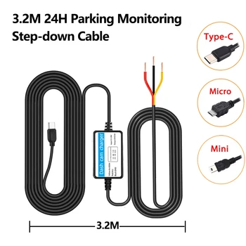 Аксесоари за автомобилна електроника Dash Cam 24H Запис за мониторинг на паркирането за защита с нисък обем Мини / Микро / Тип-c USB порт 5V / 2.5A
