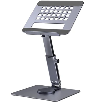 алуминиева стойка за таблет 360°Въртяща се сгъваема регулируема iPad стойка за бюро за iPad Air 4 / мини iPad 4.7-13.5
