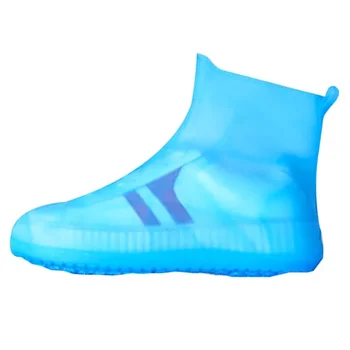 Бели водоустойчиви калъфи за обувки Дъждовни комплекти от силиконови гумени ботуши Деца в дъждовен ден Високо сгъстяване Антиски външни ботуши за дъжд