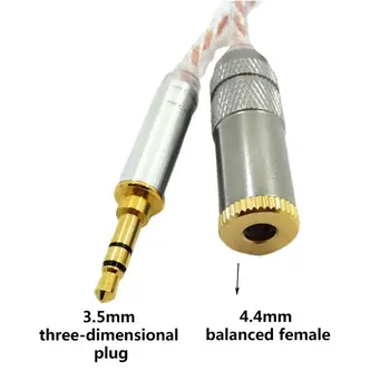  Висококачествен HIFI 2.5mm балансиран мъжки до 4.4mm балансиран мъжки адаптерен кабел