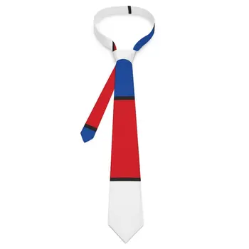 Геометрични De Stijl вратовръзка модерно изкуство класически случайни вратовръзки за мъже косплей парти качество яка вратовръзка дизайн вратовръзка аксесоари