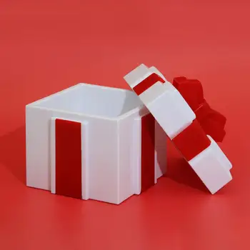 деликатна кутия за съхранение против разкъсване лък / сърце подарък кутия търговски център прозорец дисплей кутия