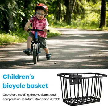 Детски велосипед кошница капацитет деца велосипед предна кошница силна носеща лесна инсталация трайни за подмяна